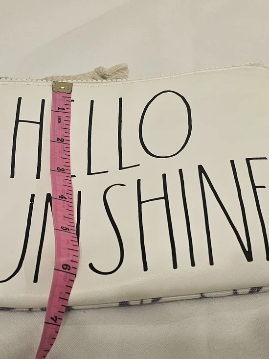 Rae Dunn White "HELLO SUNSHINE" Wristlet Clutch - Picture 4 of 5